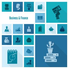 business and finance icon set N133
