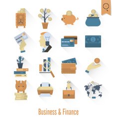 business and finance icon set N134