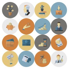 business and finance icon set N135