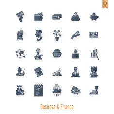 business and finance icon set N137