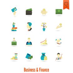 business and finance icon set N138