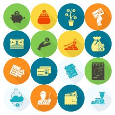 business and finance icon set N142