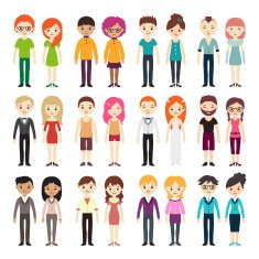 Collection of different men and women N2