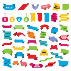 Sale price tag icons Discount symbols N15