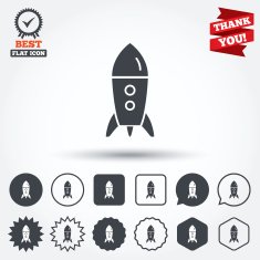Start up icon Startup business rocket sign N2