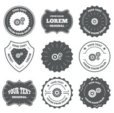 Cogwheel gear icons Mechanism symbol N3