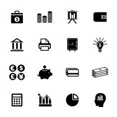 Finance and business icon set N19