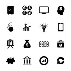 Finance and business icon set N20