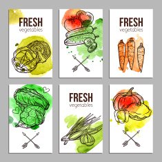 Cards With Vegetables