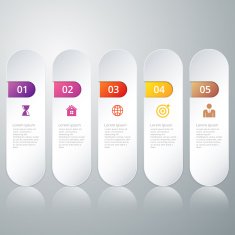 Vector illustration infographics 5 options N2
