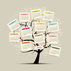Calendar tree 2015 for your design