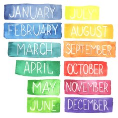 watercolor calendar