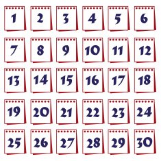 wall calendars with days icons set eps10