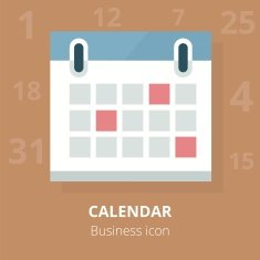 Business icon Ð¡alendar Flat vector illustration