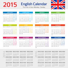 English Calendar 2015 - Illustration