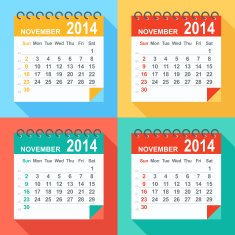 November 2014 calendar - Illustration N2