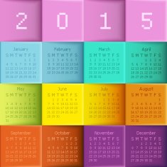 Vector illustration calendar for new year