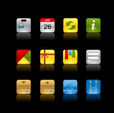 Glossy Square Set Internet & shopping