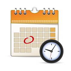 Calendar icon with clock N2