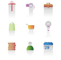 Colorful business icons N3