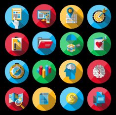 Universal Flat Icons for Web