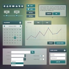 Trend UI components for web or e-commerce