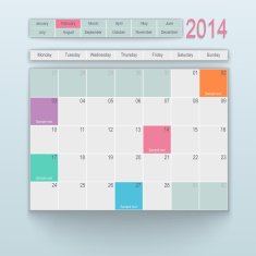 Calendar design February