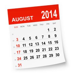 August 2014 calendar