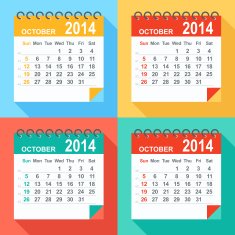 October 2014 Calendar - Illustration N2
