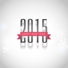 Beautiful greeting design for New Year 2015 celebrations