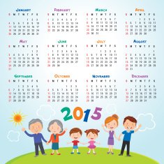 Calendar 2015 Family love Bonding