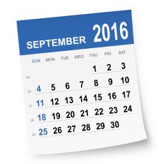 September 2016 calendar N4