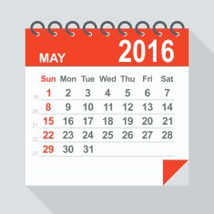 May 2016 calendar - Illustration