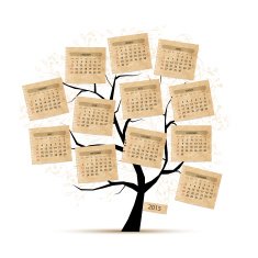 Calendar tree 2015 for your design N2