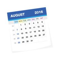 August 2016 calendar N5