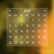 Trendy Abstract Blurry Hipster 2015 Calendar N5