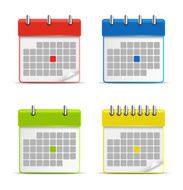 Calendar web colored icons