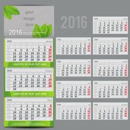 Vector calendar 2016 - Planner for three month