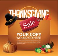 Thanksgiving Day Sale Shopping Bag Background