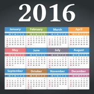 Calendar 2016 N32