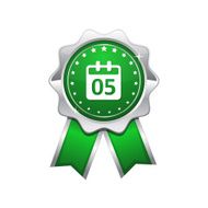 Calender Sign Green Vector Icon Design