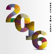 Happy New Year 2016 Colorful greeting card design N3