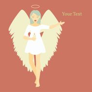 Cute Christmas Angel with Candle N3