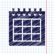 Vector calendar icon Epshand drawn0 N2