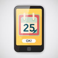Calendar flat icon with long shadow eps10