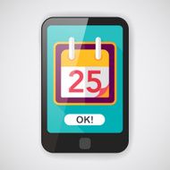 Calendar flat icon with long shadow eps10 N2