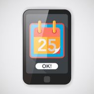 Calendar flat icon with long shadow eps10 N3
