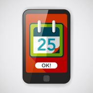 Calendar flat icon with long shadow eps10 N4