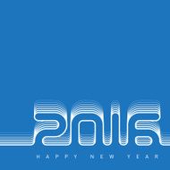 Happy new year 2016 Creative greeting card design template