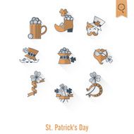 Saint Patricks Day Isolated Icon Set N21